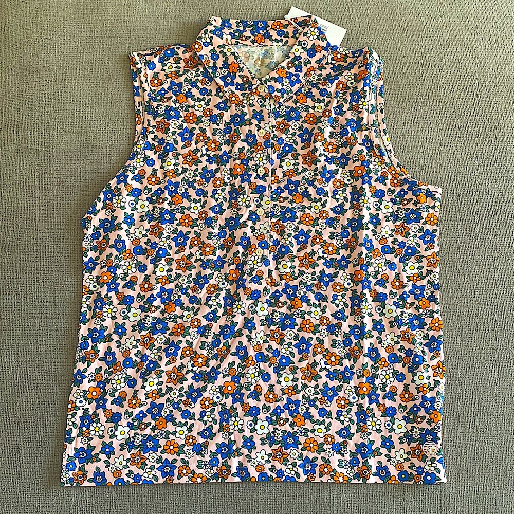 NTW TORY BURCH SPORT COLLARD TANK TOP!